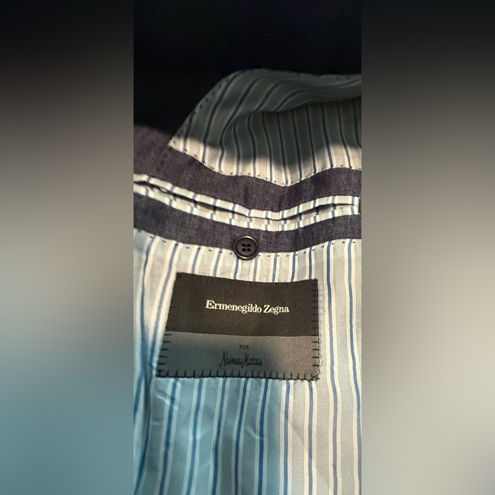 ZEGNA Men’s Linen Blazer - US Size 48 Long - Picture 11 of 12